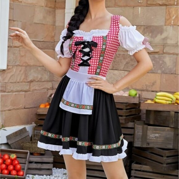Kate Kasin Oktoberfest German Bavarian Costume dirndl Dress Size Medium - Picture 1 of 15